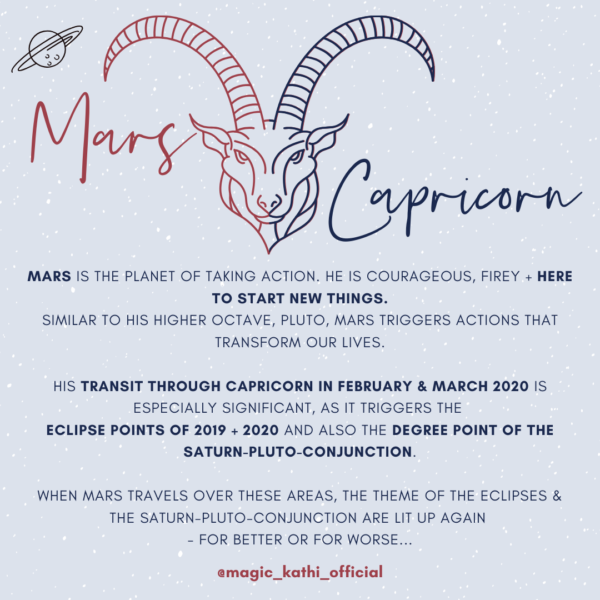 How Mars in Capricorn is activating the Eclipses of 2019 and 2020