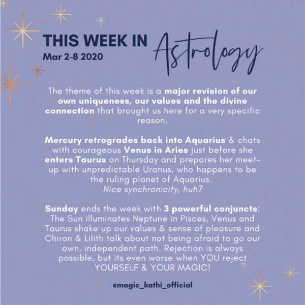 This week in Astrology: Venus enters Taurus, Sun conjunct Neptune in Pisces, Lilith conjunct Chiron in Aries