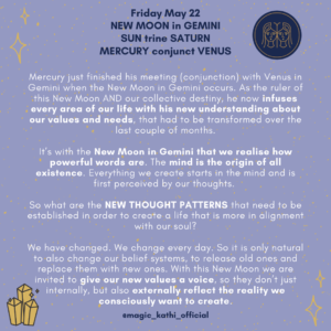 Gemini Season, New Moon in Gemini and a very juicy Mercury Venus Conjunction!